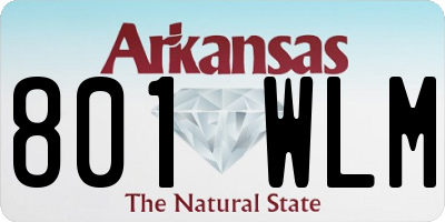 AR license plate 801WLM