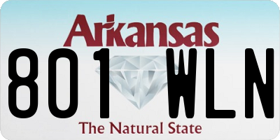 AR license plate 801WLN