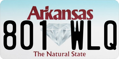 AR license plate 801WLQ