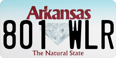 AR license plate 801WLR