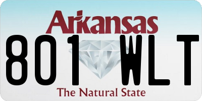 AR license plate 801WLT