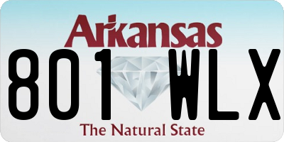 AR license plate 801WLX