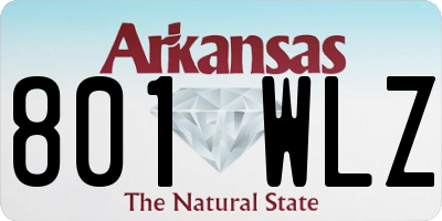 AR license plate 801WLZ