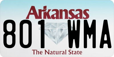 AR license plate 801WMA