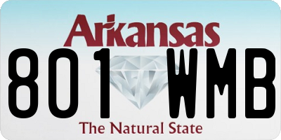AR license plate 801WMB