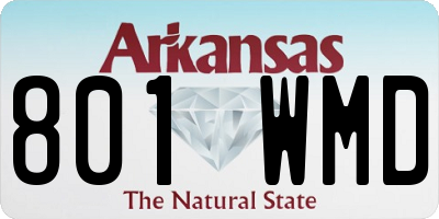 AR license plate 801WMD