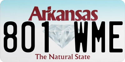 AR license plate 801WME
