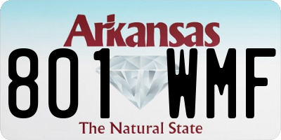 AR license plate 801WMF