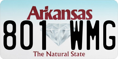 AR license plate 801WMG