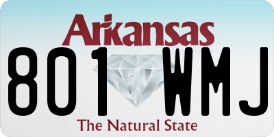 AR license plate 801WMJ