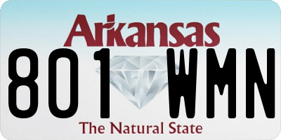 AR license plate 801WMN