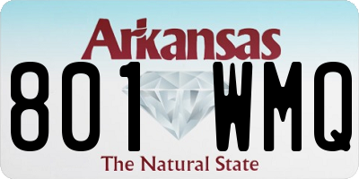 AR license plate 801WMQ