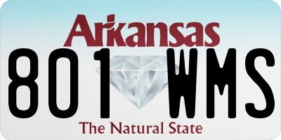 AR license plate 801WMS