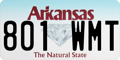 AR license plate 801WMT