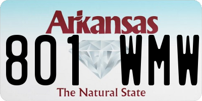 AR license plate 801WMW