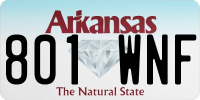 AR license plate 801WNF