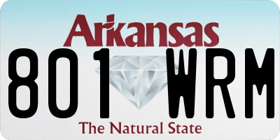 AR license plate 801WRM