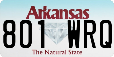 AR license plate 801WRQ