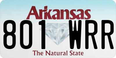 AR license plate 801WRR