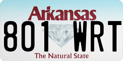 AR license plate 801WRT
