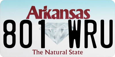 AR license plate 801WRU