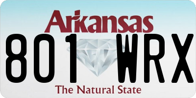 AR license plate 801WRX