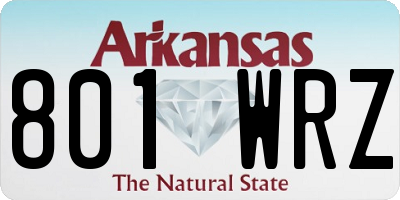 AR license plate 801WRZ