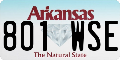 AR license plate 801WSE