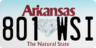 AR license plate 801WSI