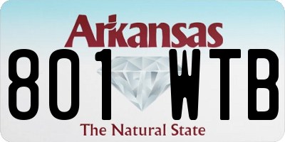 AR license plate 801WTB