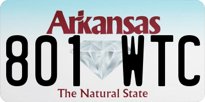 AR license plate 801WTC