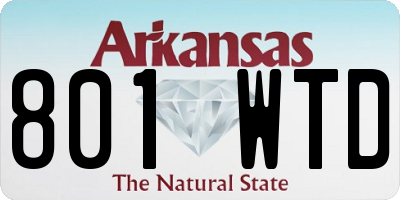 AR license plate 801WTD