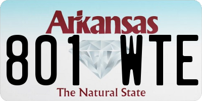 AR license plate 801WTE