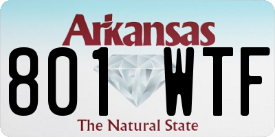 AR license plate 801WTF