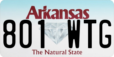 AR license plate 801WTG