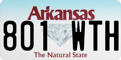 AR license plate 801WTH