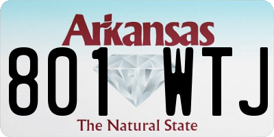 AR license plate 801WTJ