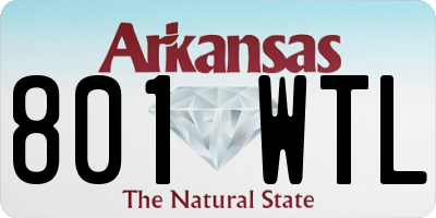 AR license plate 801WTL