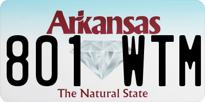 AR license plate 801WTM
