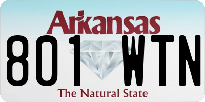 AR license plate 801WTN