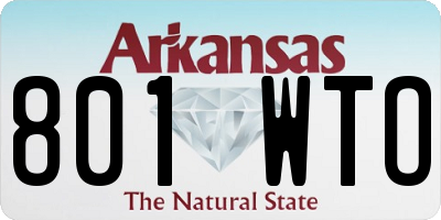 AR license plate 801WTO