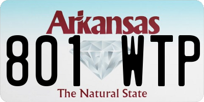AR license plate 801WTP