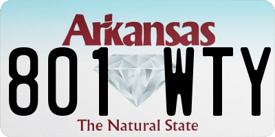 AR license plate 801WTY