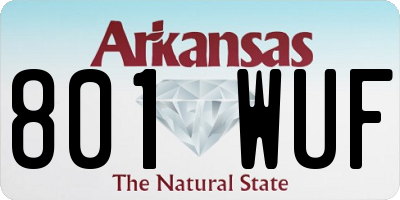 AR license plate 801WUF