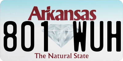 AR license plate 801WUH