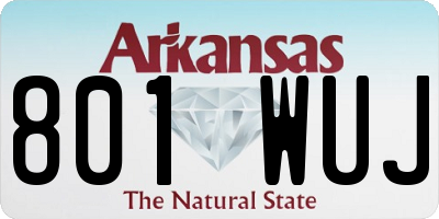 AR license plate 801WUJ