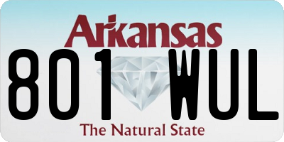 AR license plate 801WUL