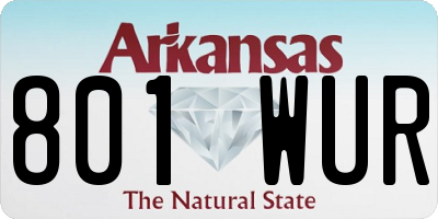 AR license plate 801WUR