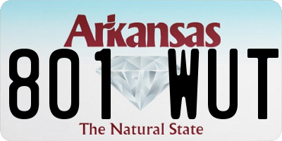 AR license plate 801WUT