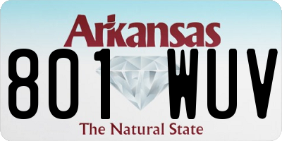 AR license plate 801WUV